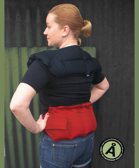 natural pain management with back heatpad