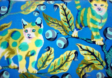 Blue cat fabric texture